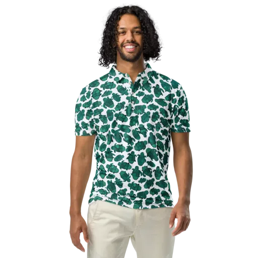 Verdant Hatchlings on a Men's Slim Fit Polo Shirt