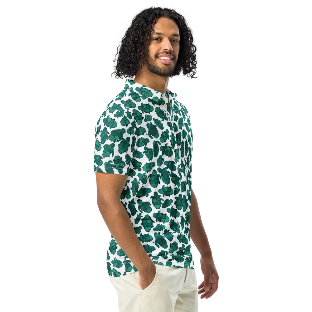 Verdant Hatchlings on Men's Slim Fit Polo Shirt — Right Front