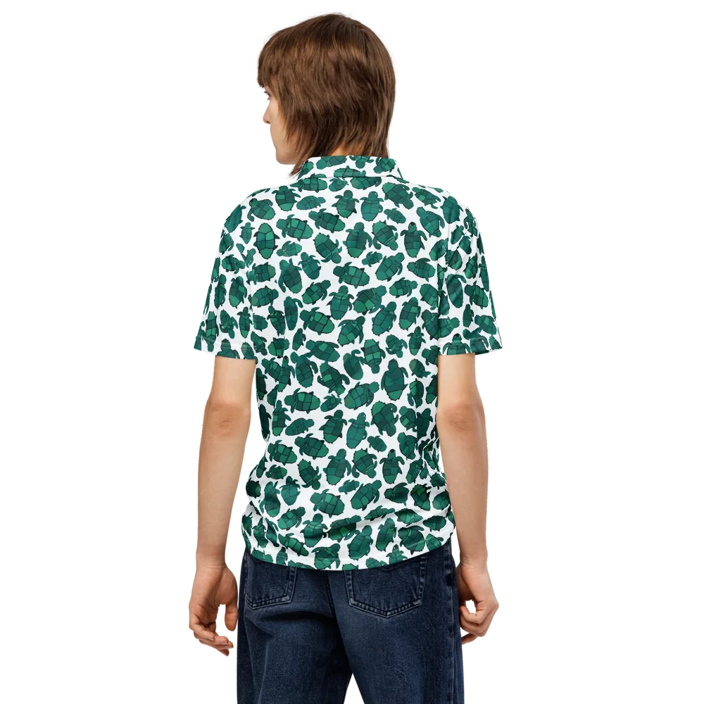 Verdant Hatchlings on Men's Slim Fit Polo Shirt — Back