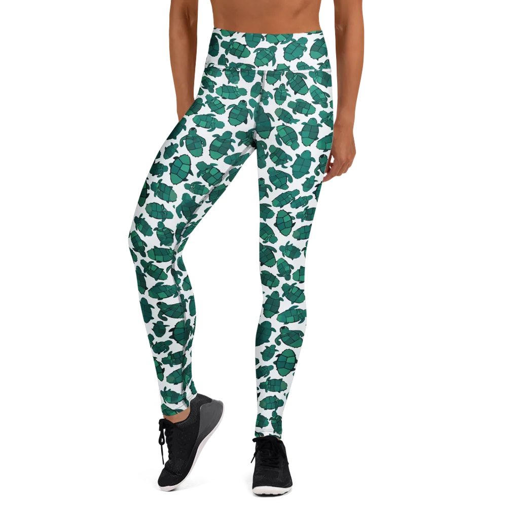 Verdant Hatchlings on Yoga Leggings — Front