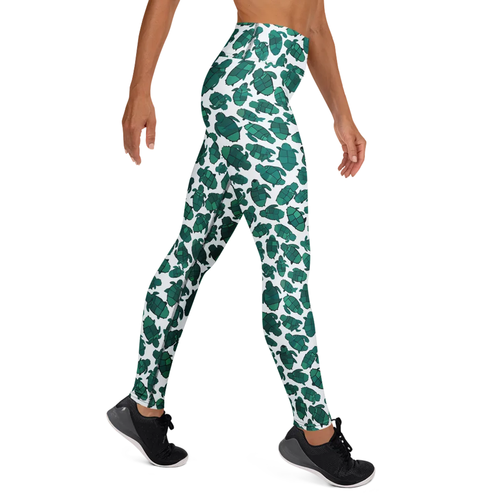 Verdant Hatchlings on Yoga Leggings — Right