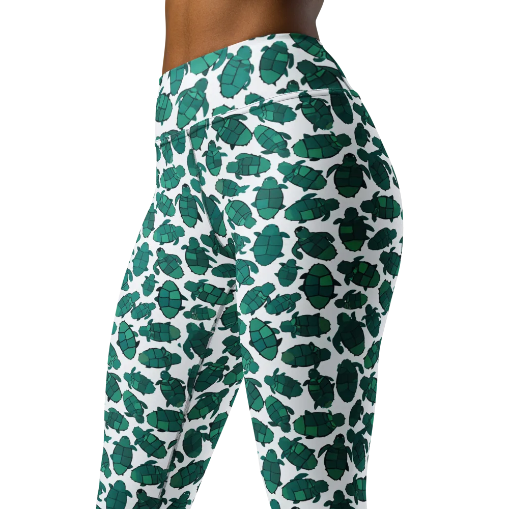 Verdant Hatchlings on Yoga Leggings — Left Front