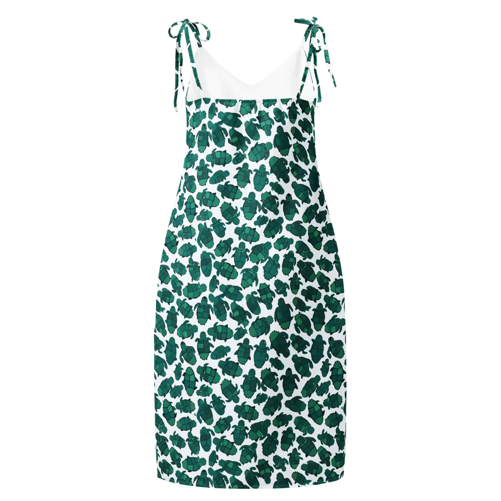 Verdant Hatchlings on Slip Dress — Back