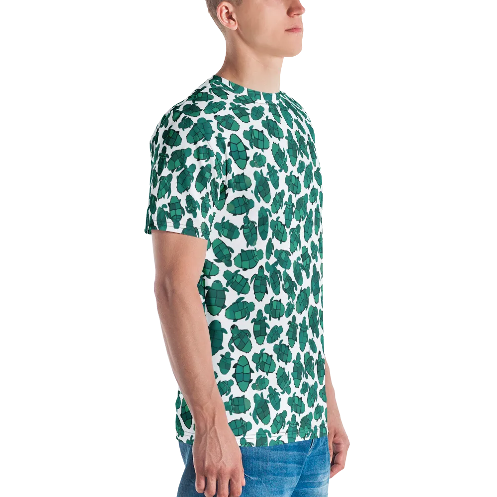 Verdant Hatchlings on Men's Crew Neck T-Shirt — Right