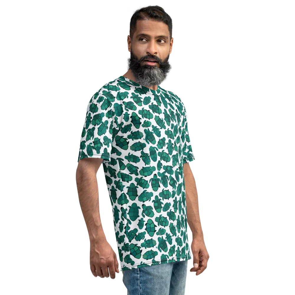 Verdant Hatchlings on Men's Crew Neck T-Shirt — Right