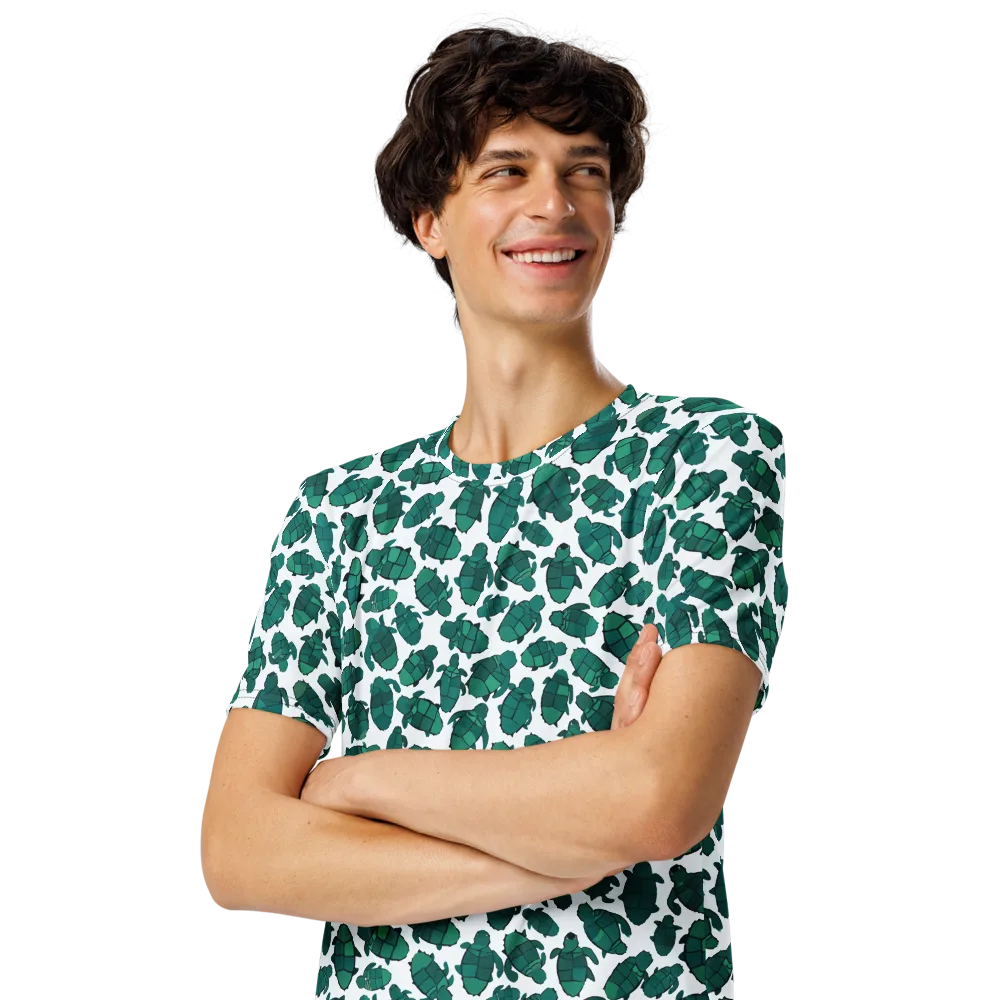Verdant Hatchlings on Men's Crew Neck T-Shirt — Left Front