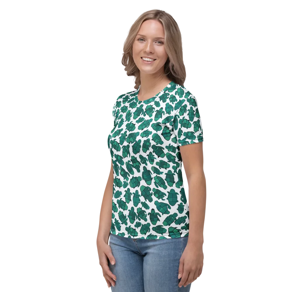 Verdant Hatchlings on Women's Crew Neck T-Shirt — Left