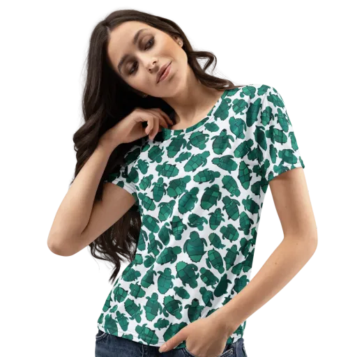 Verdant Hatchlings on a Women's Crew Neck T-Shirt