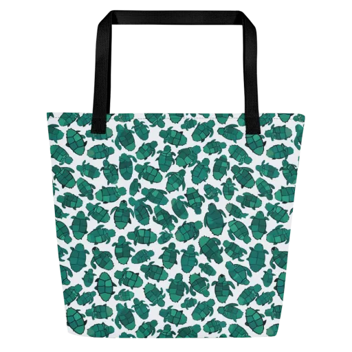 Verdant Hatchlings on a Large Tote Bag W/ Pocket