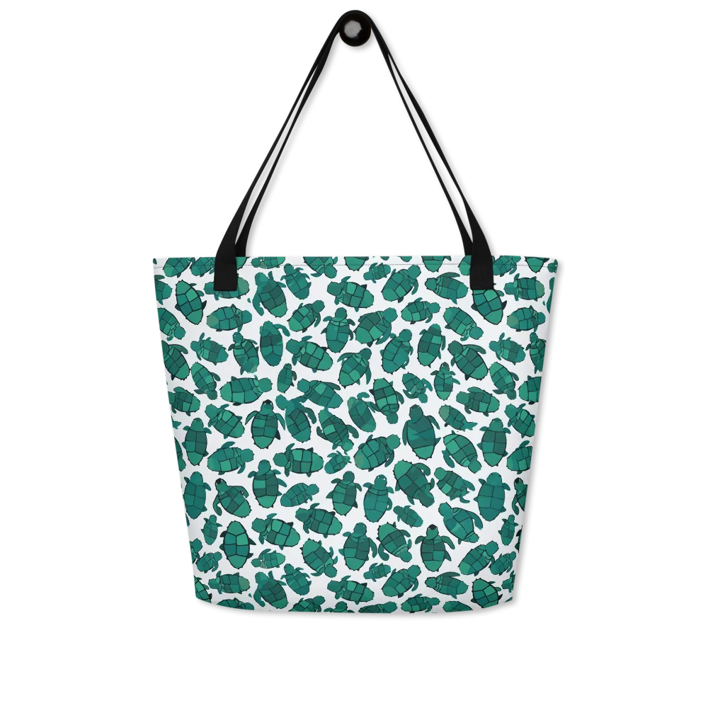 Verdant Hatchlings on Large Tote Bag W/ Pocket — Front