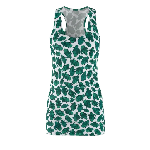 Verdant Hatchlings on a Racerback Dress