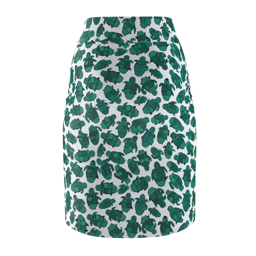 Verdant Hatchlings on Pencil Skirt — Back