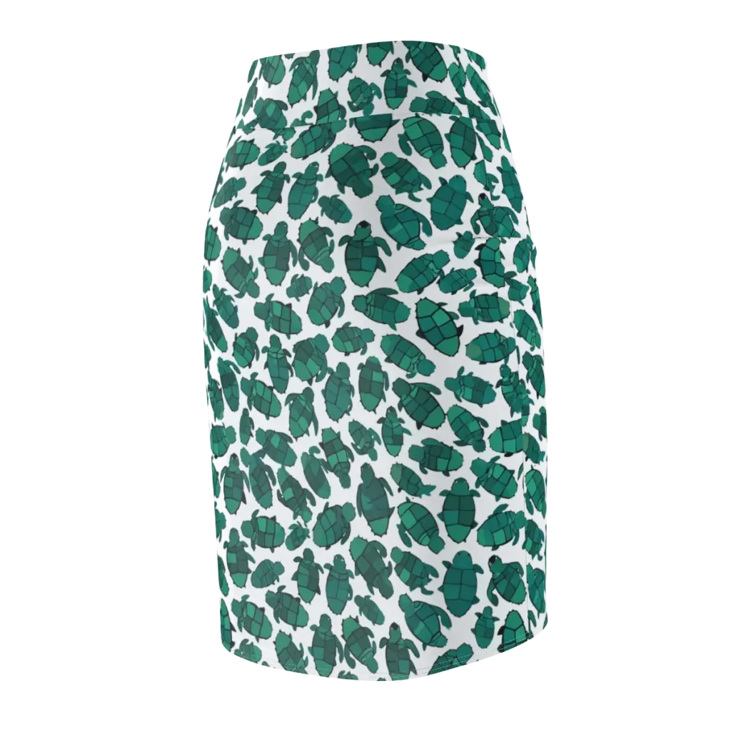 Verdant Hatchlings on Pencil Skirt — Back Side