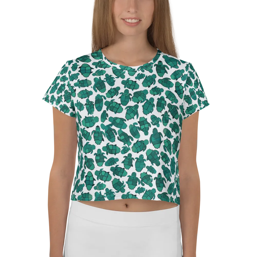 Verdant Hatchlings on Crop Tee — Front