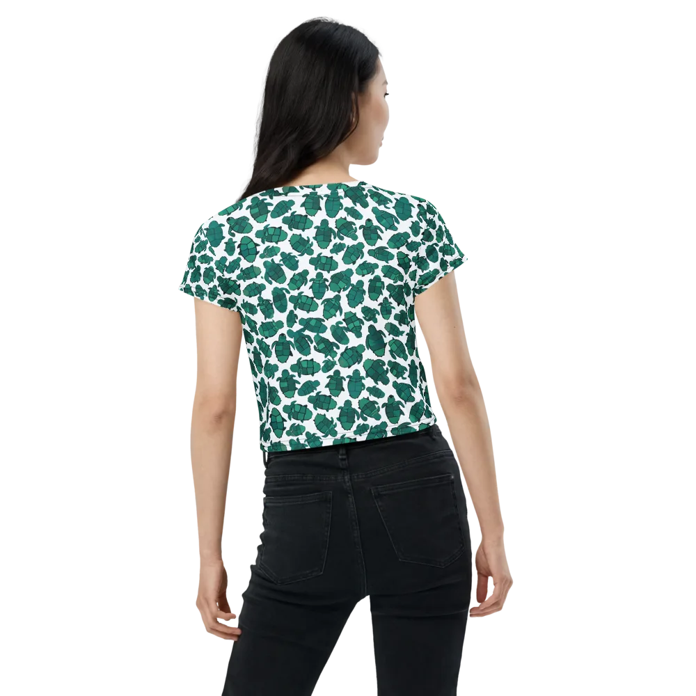 Verdant Hatchlings on Crop Tee — Back
