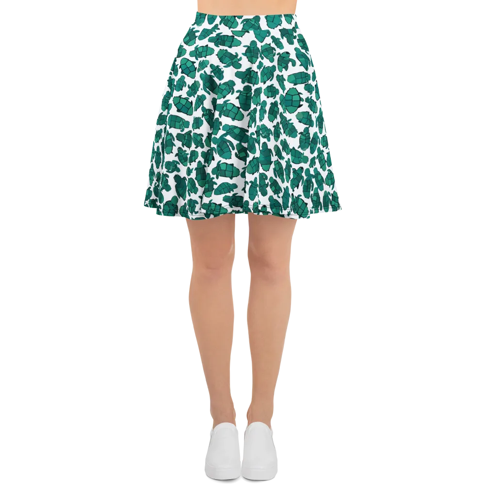 Verdant Hatchlings on Skater Skirt — Front