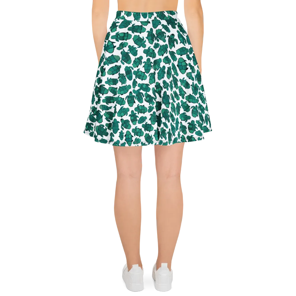 Verdant Hatchlings on Skater Skirt — Back