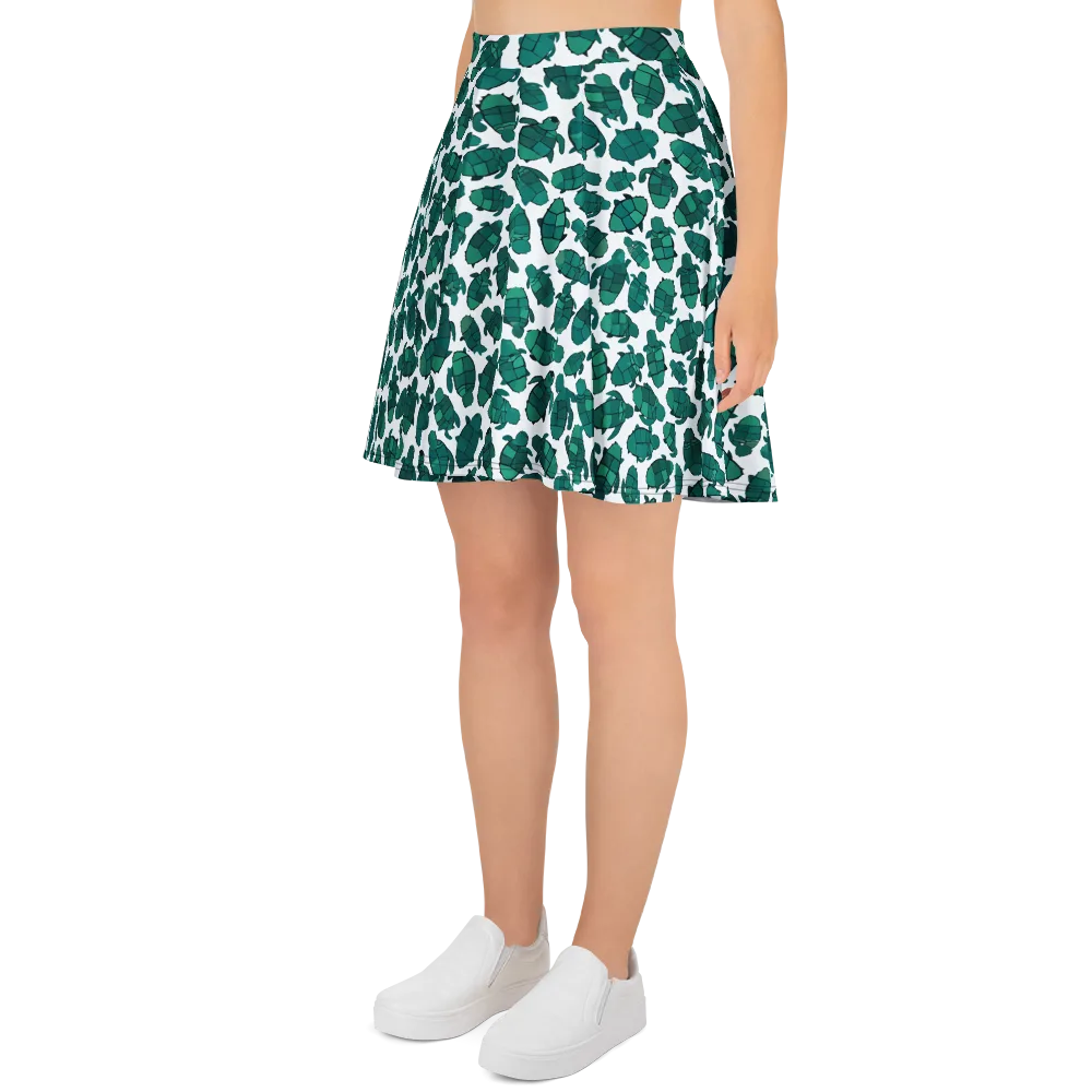 Verdant Hatchlings on Skater Skirt — Left