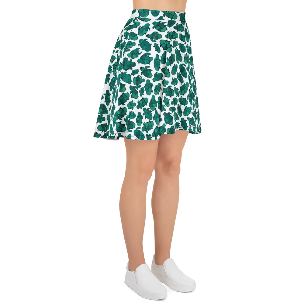 Verdant Hatchlings on Skater Skirt — Right