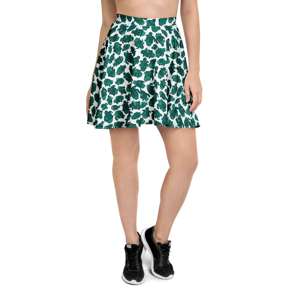 Verdant Hatchlings on Skater Skirt — Front