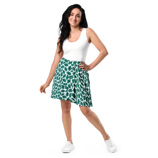Verdant Hatchlings on a Skater Skirt
