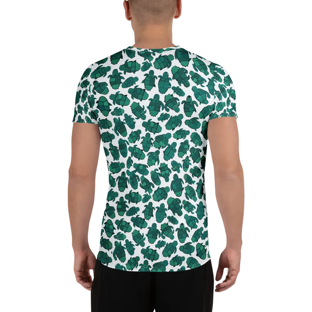 Verdant Hatchlings on Men's Athletic T-Shirt — Back