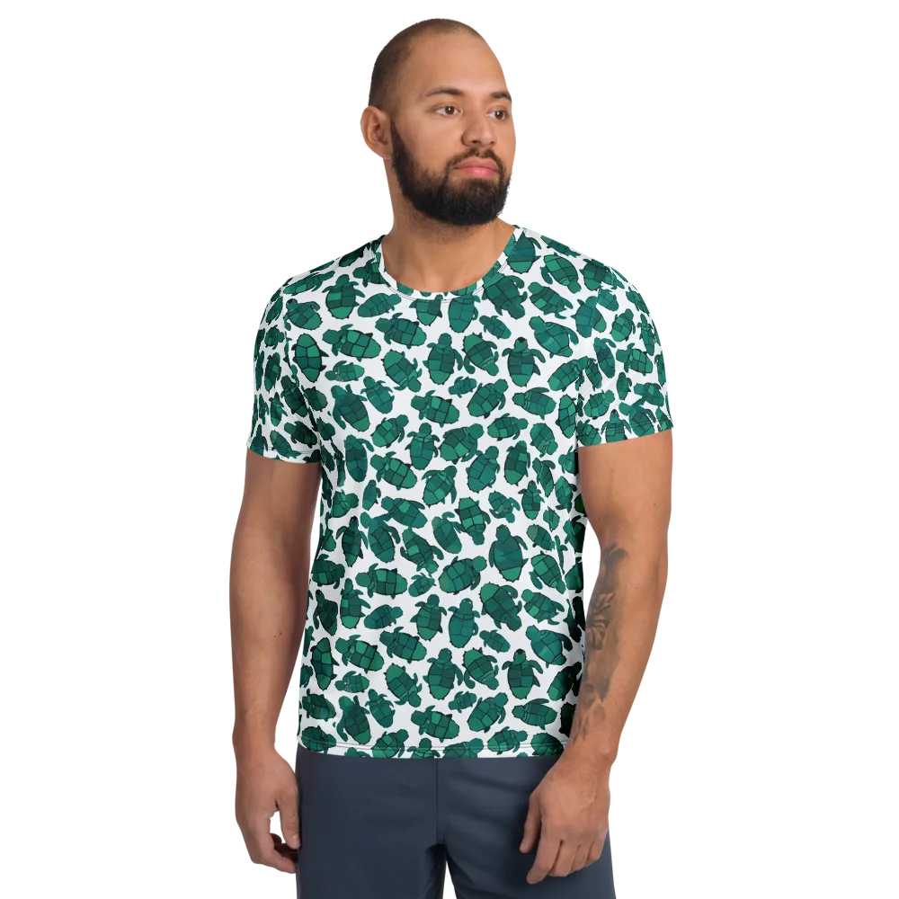 Verdant Hatchlings on Men's Athletic T-Shirt — Front