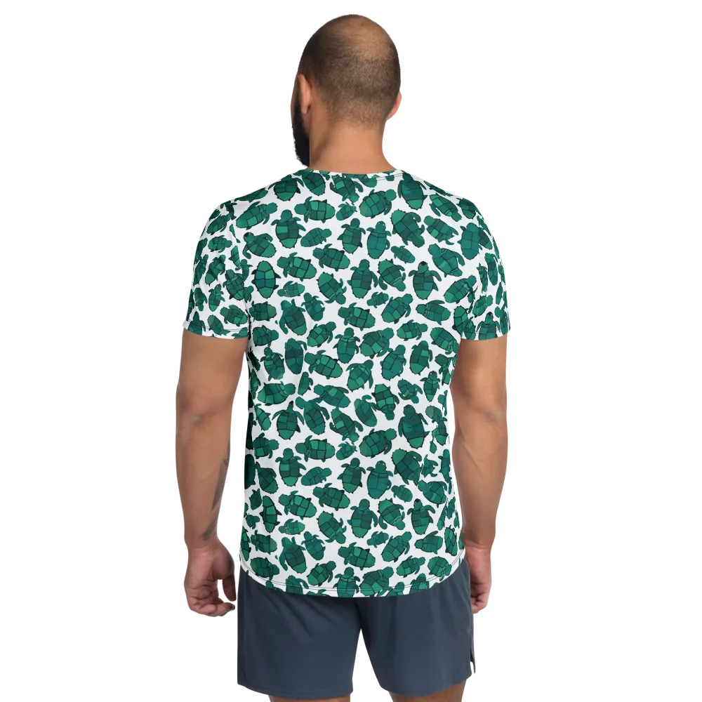 Verdant Hatchlings on Men's Athletic T-Shirt — Back
