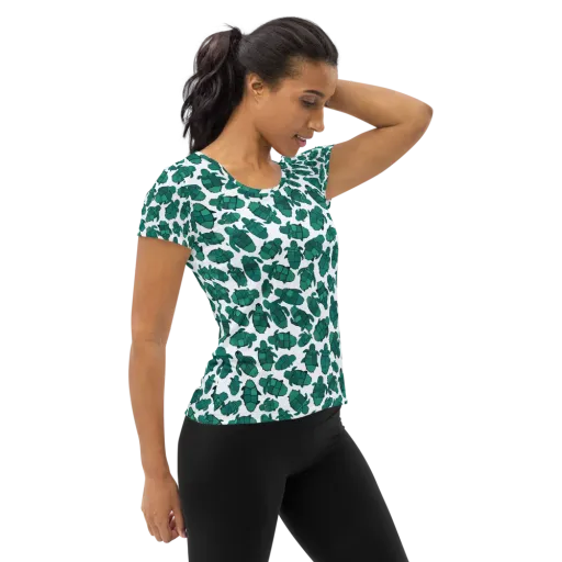 Verdant Hatchlings on a Women's Athletic T-Shirt