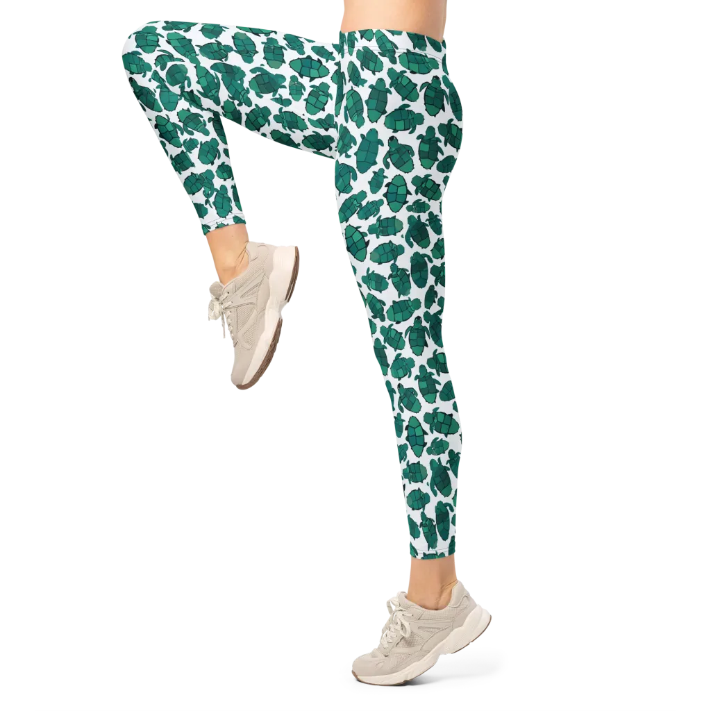 Verdant Hatchlings on Leggings — Left