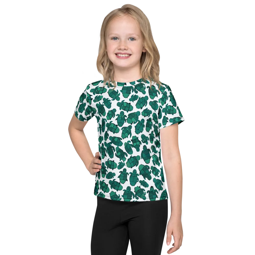 Verdant Hatchlings on Kids Crew Neck T-Shirt — Front