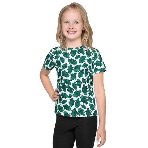 Verdant Hatchlings on a Kids Crew Neck T-Shirt