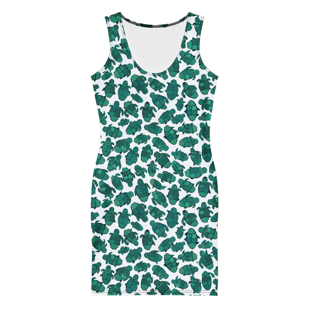 Verdant Hatchlings on Bodycon Dress — Front