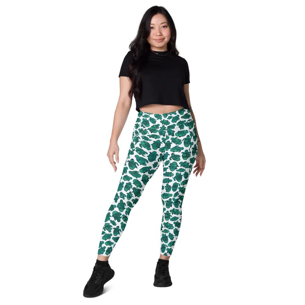 Verdant Hatchlings on Leggings with Pockets — Front