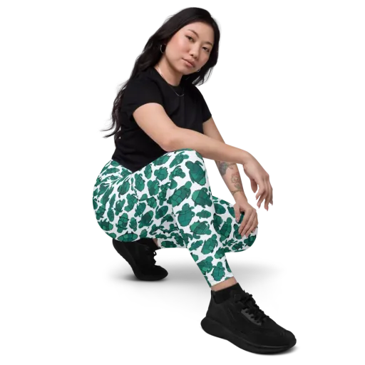 Verdant Hatchlings on a Leggings with Pockets