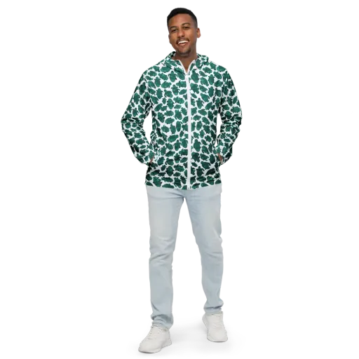 Verdant Hatchlings on a Men's Windbreaker