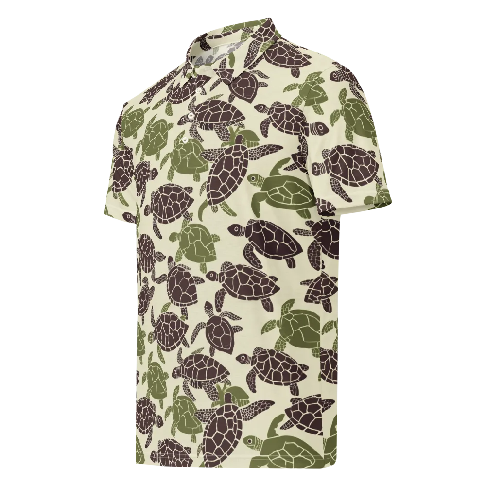 Shellbound on Men's Slim Fit Polo Shirt — Left Front