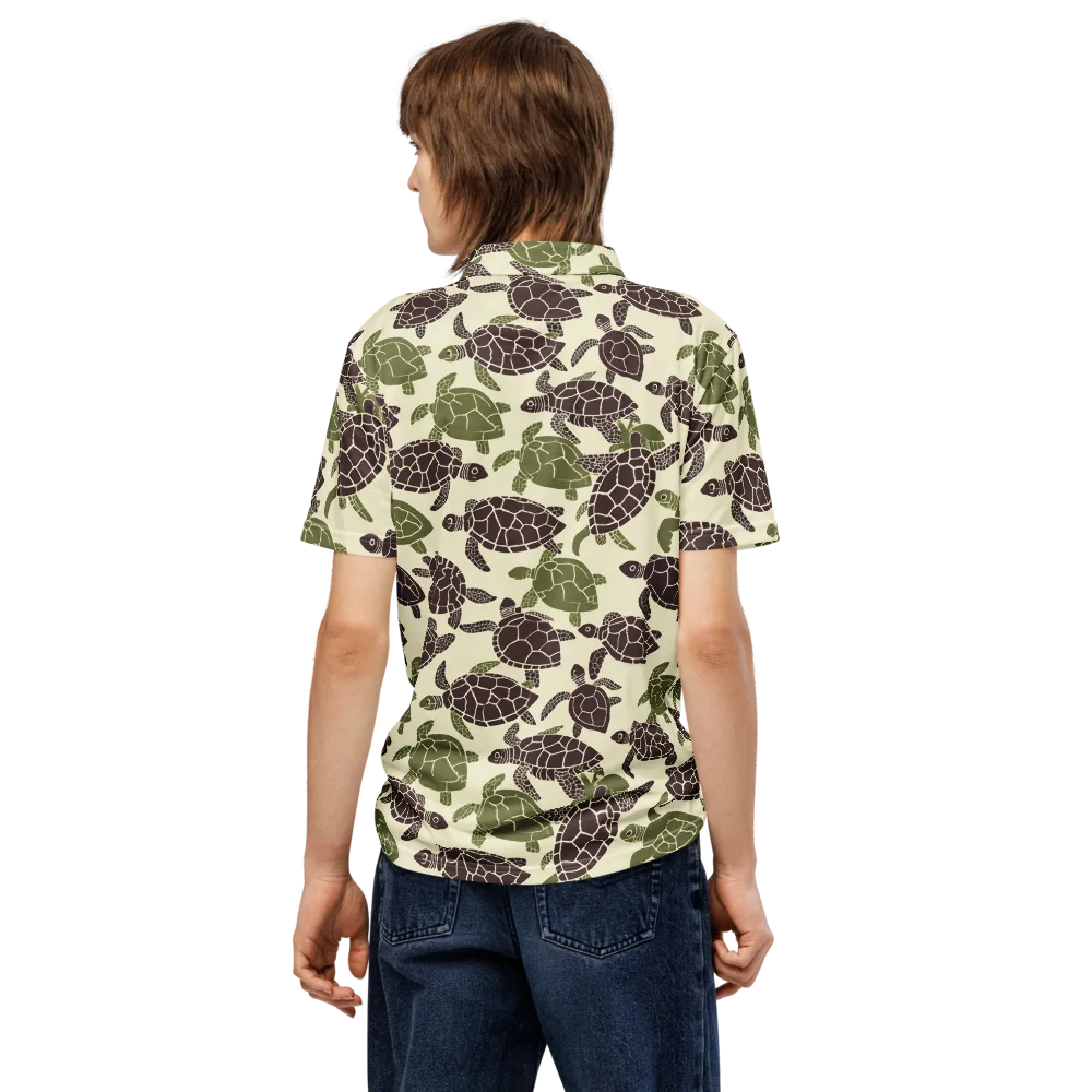 Shellbound on Men's Slim Fit Polo Shirt — Back
