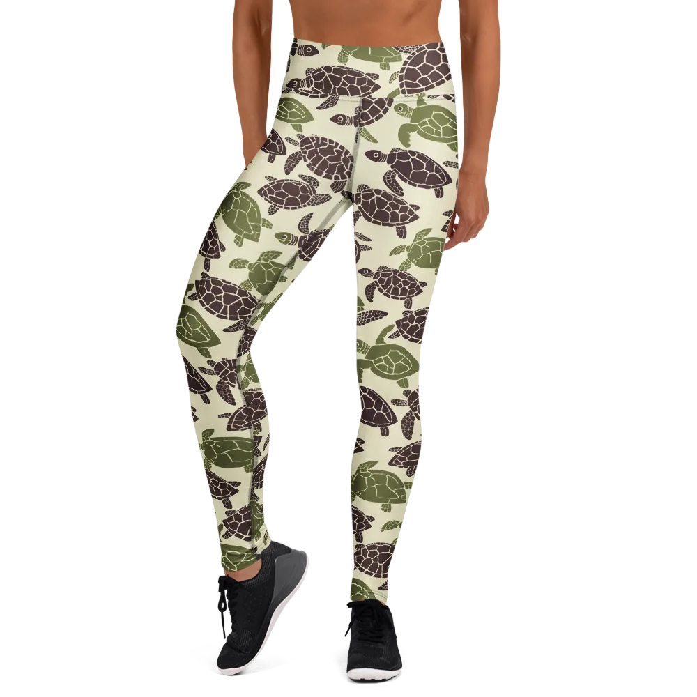 Shellbound on Yoga Leggings — Front