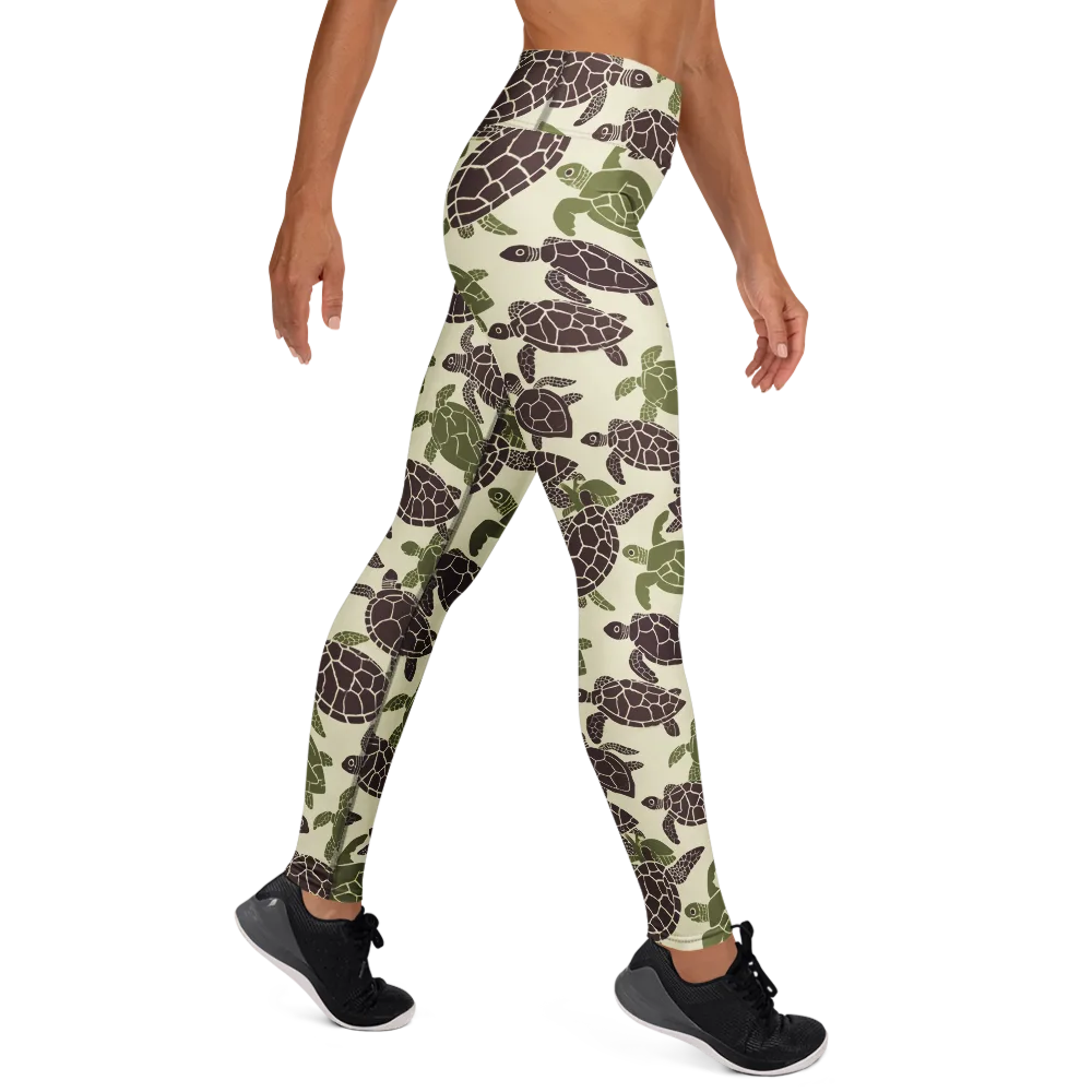 Shellbound on Yoga Leggings — Right