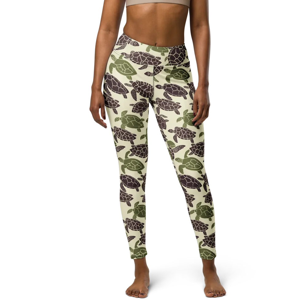 Shellbound on Yoga Leggings — Front