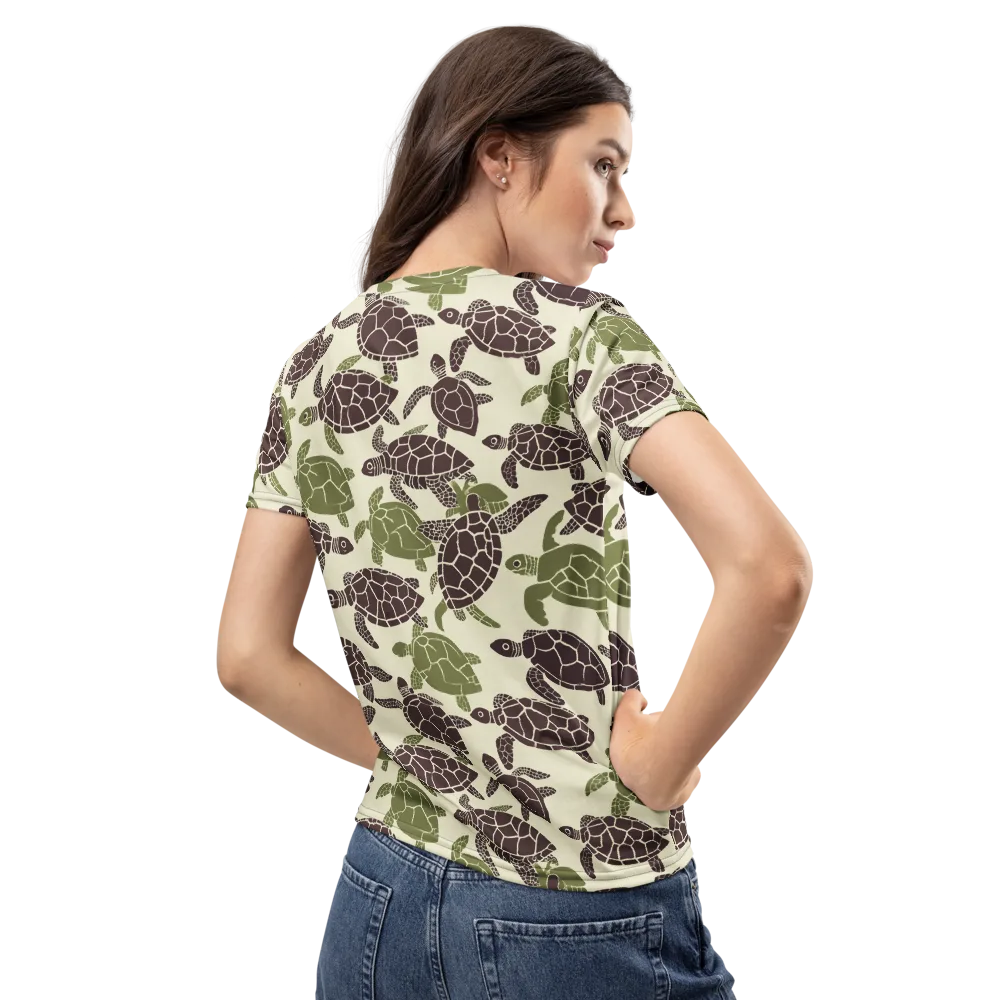 Shellbound on Women's Crew Neck T-Shirt — Back