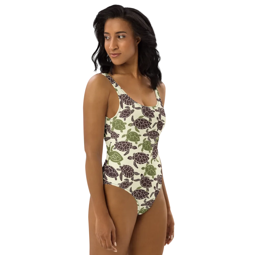 Shellbound on One-Piece Swimsuit — Right