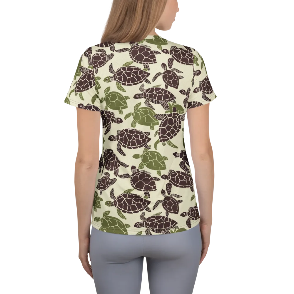 Shellbound on Women's Athletic T-Shirt — Back