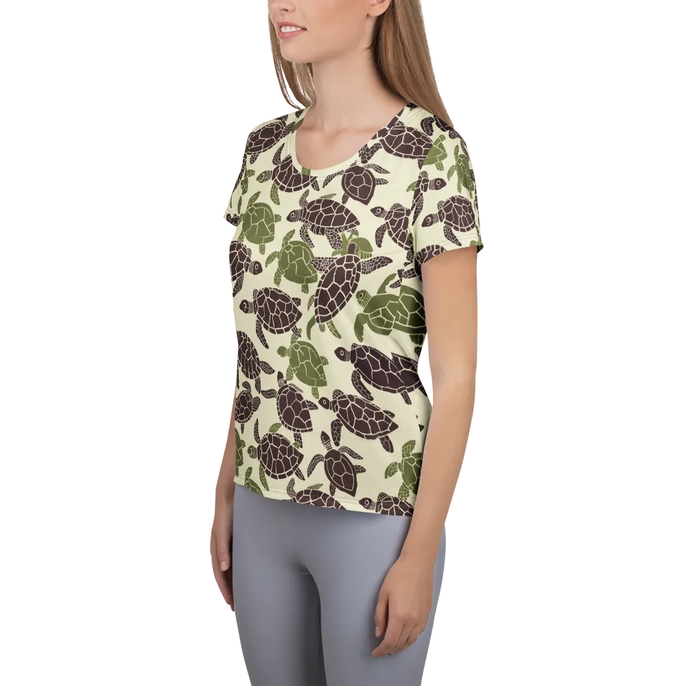 Shellbound on Women's Athletic T-Shirt — Left