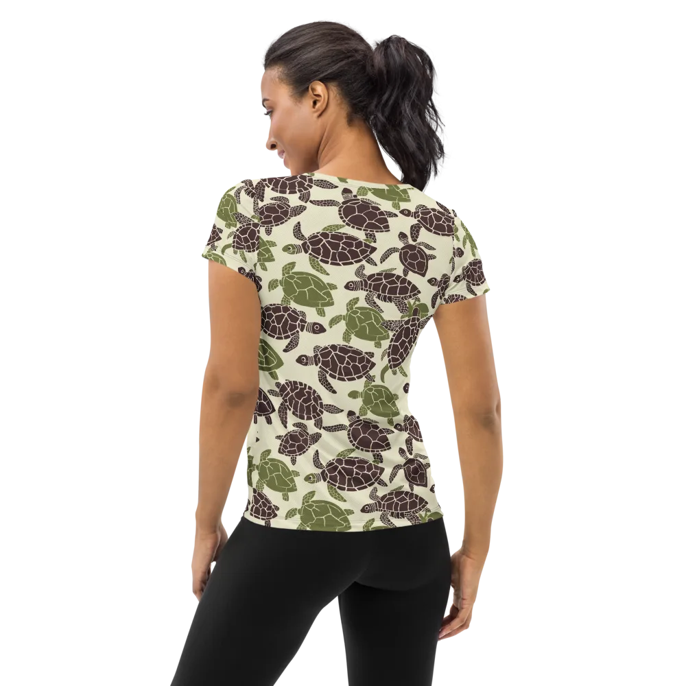Shellbound on Women's Athletic T-Shirt — Back