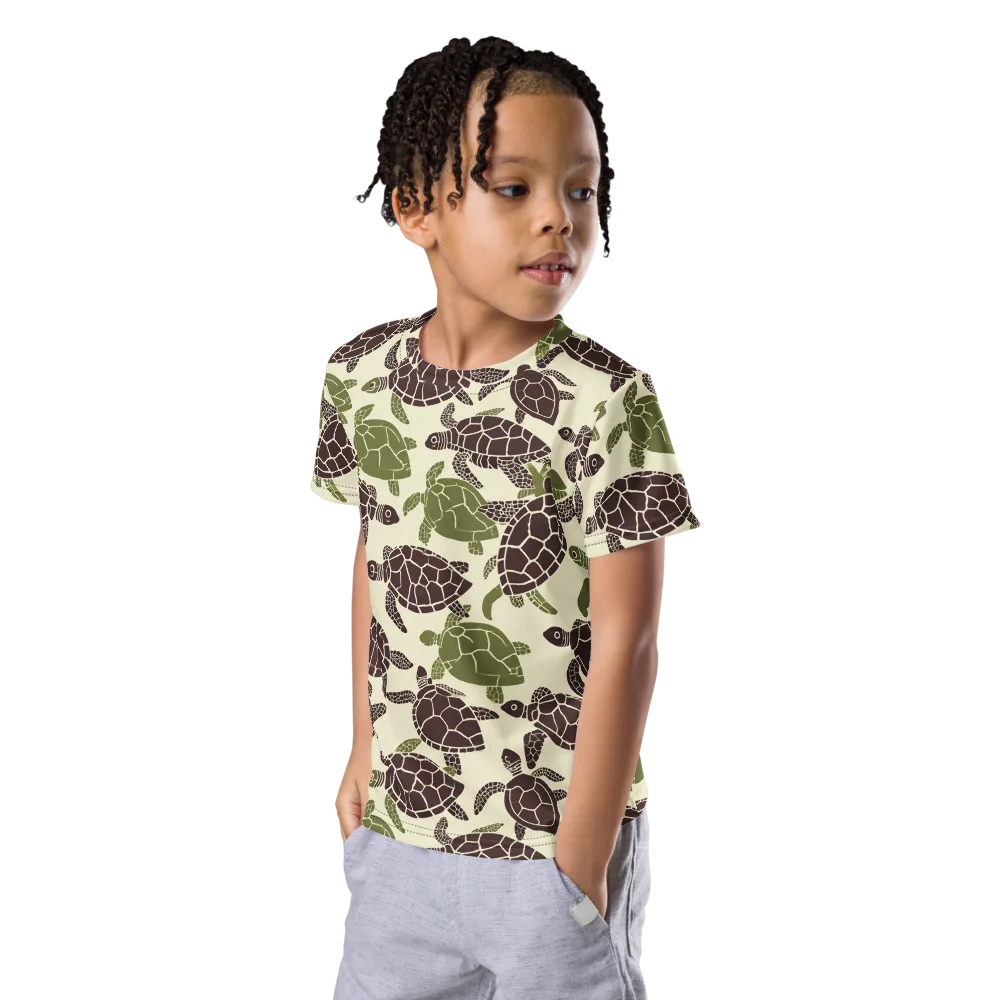 Shellbound on Kids Crew Neck T-Shirt — Left Front