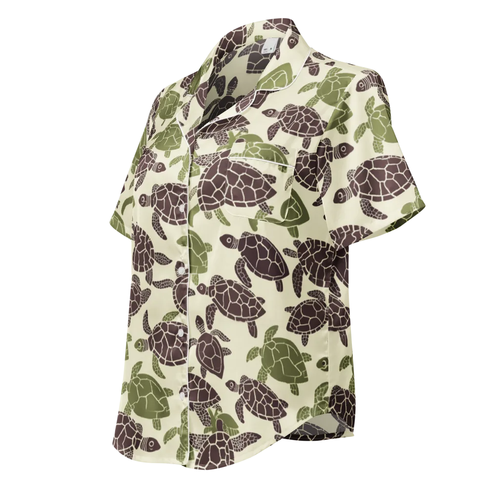 Shellbound on Women's Short Sleeve Pajama Top — Left Front