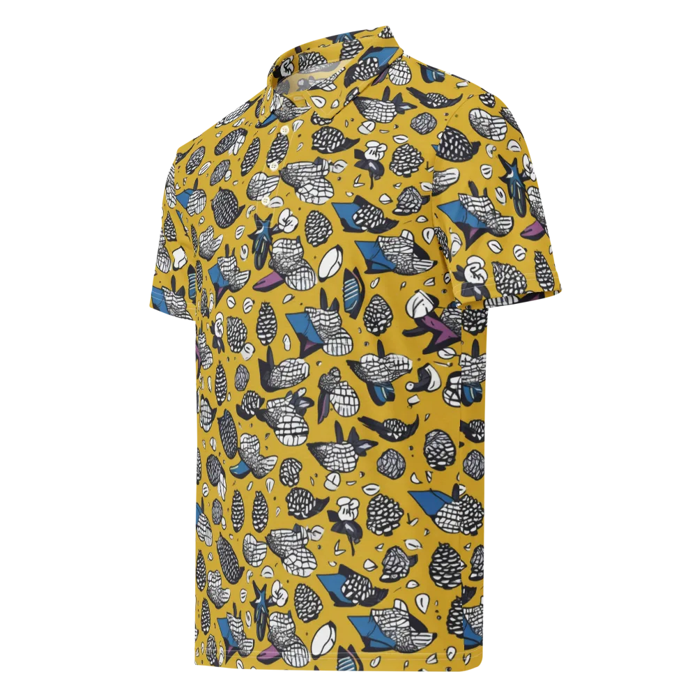 Golden Beetle Parade on Men's Slim Fit Polo Shirt — Left Front