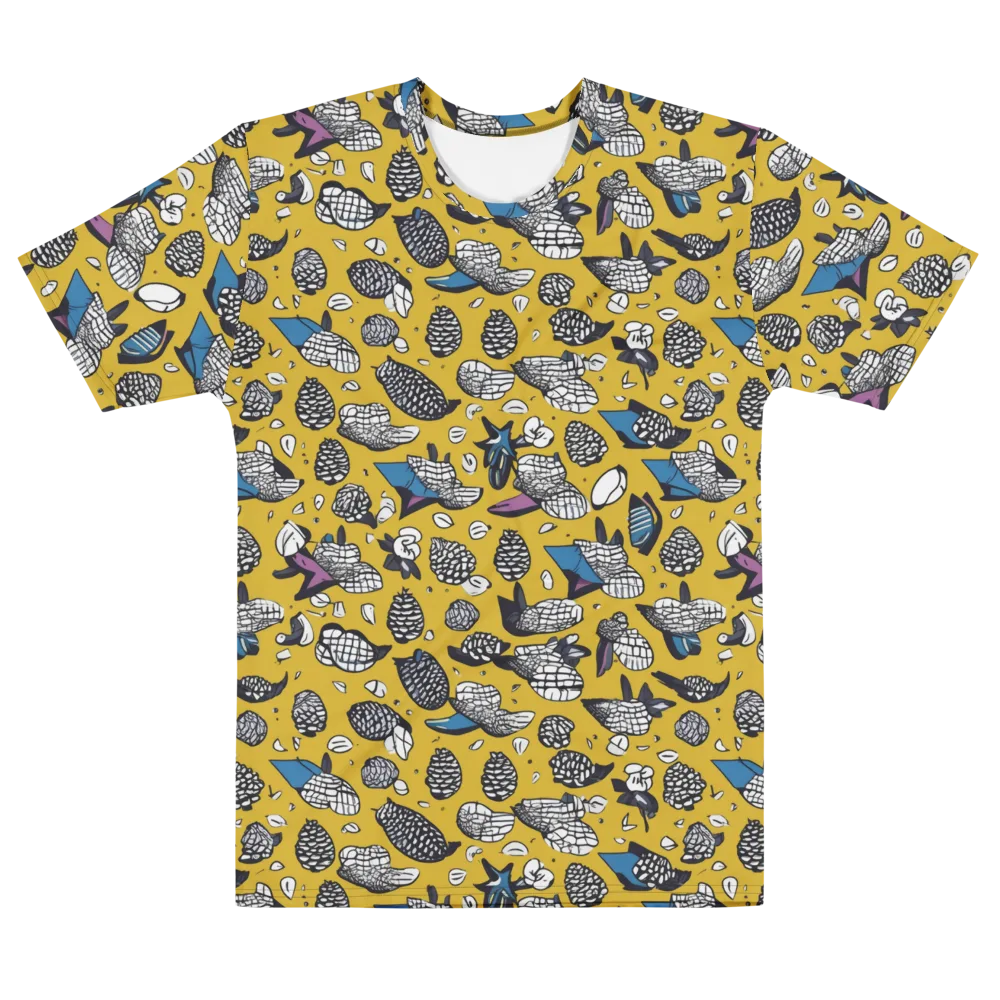 Golden Beetle Parade on Men's Cotton Crew Neck T-Shirt — Front